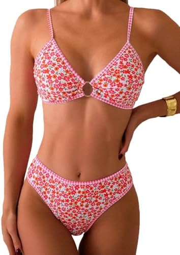 Amazon.com: SOLY HUX Women's 2 Piece Bikini Sets Boho Floral Print